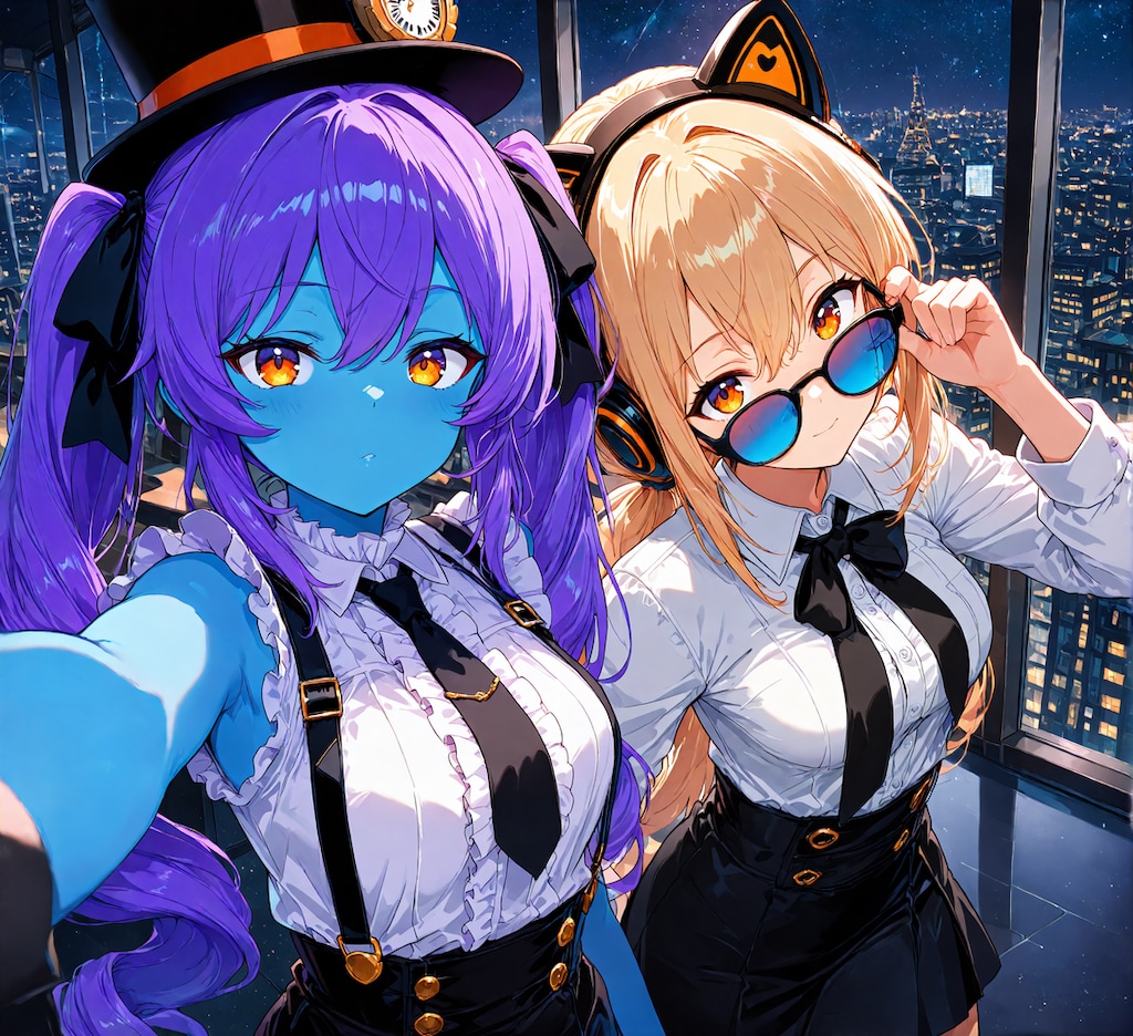 シルクハットちゃんとセルフィー