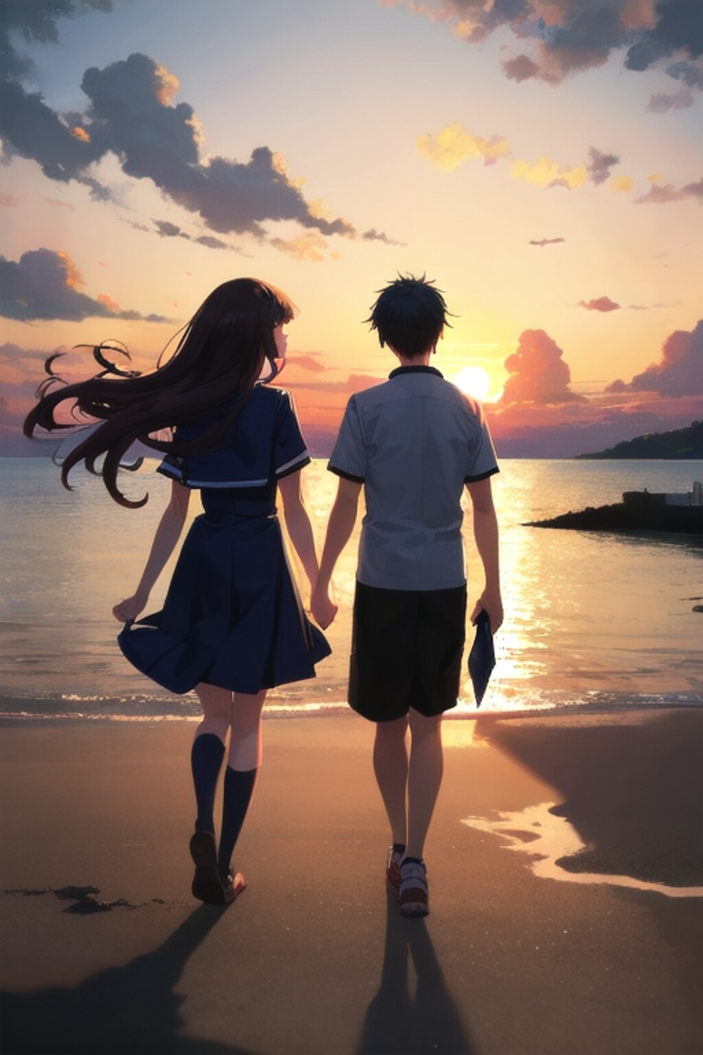 夏の海の向こうへ