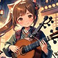 楽器を演奏する女の子 2枚目