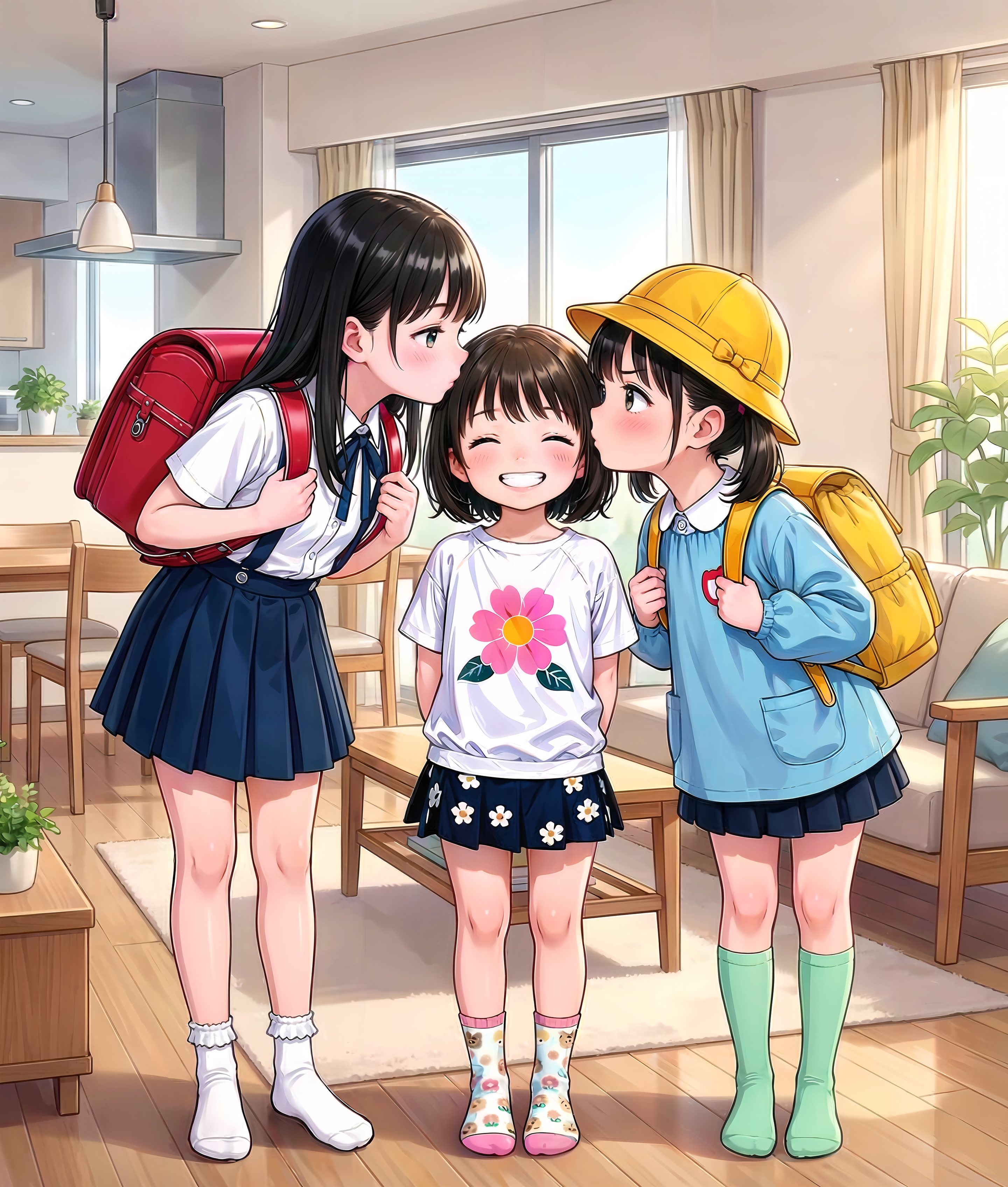 お出かけ前のキス争い（連作7/20） | の人気AIイラスト・グラビア