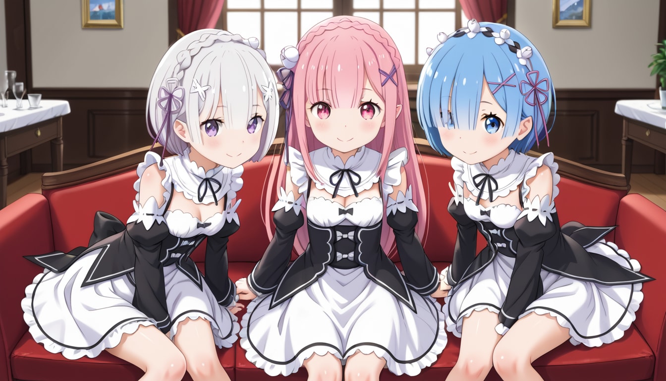 リゼロ（同じプロンプトでAIモデル毎の出力結果の違いを検証） | の人気AIイラスト・グラビア