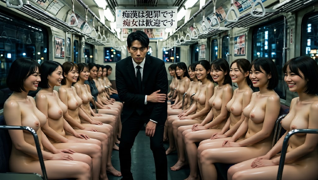 痴女専用車両　痴漢撲滅痴女推進ポスター