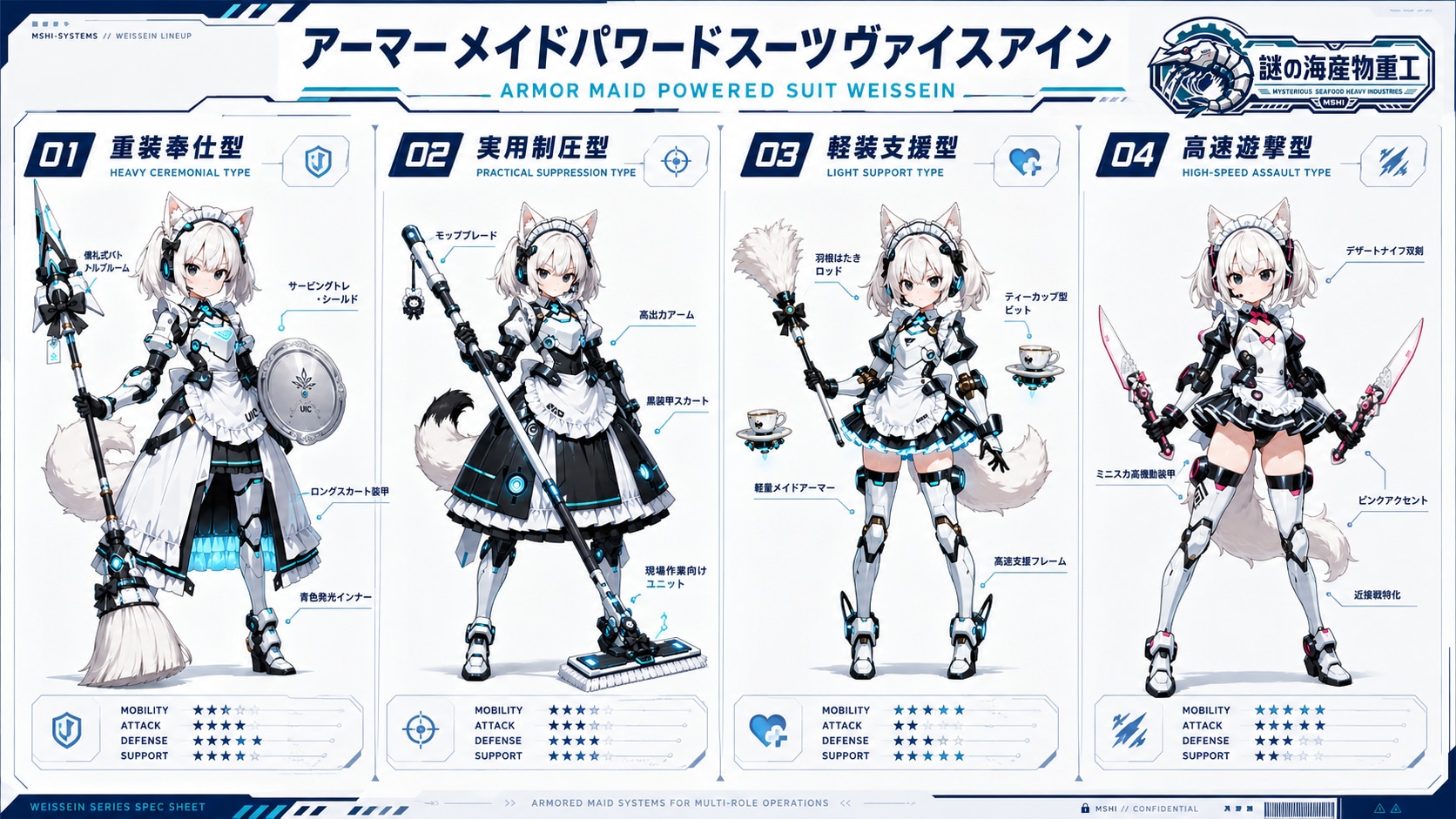 アーマーメイドパワードスーツヴァイスアイン | の人気AIイラスト・グラビア