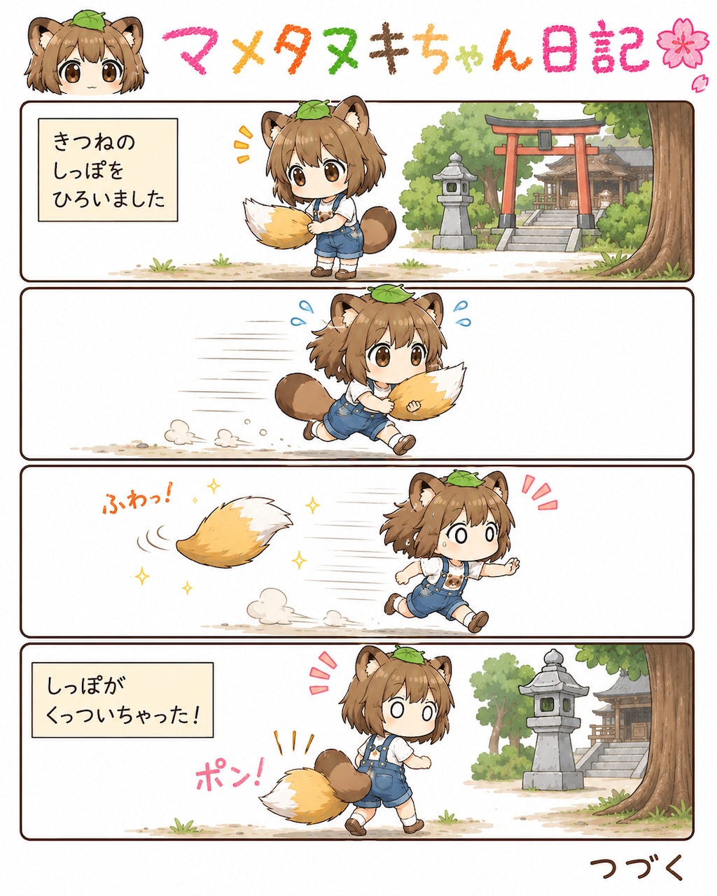 漫画マメタヌキちゃん日記【リメイク版】