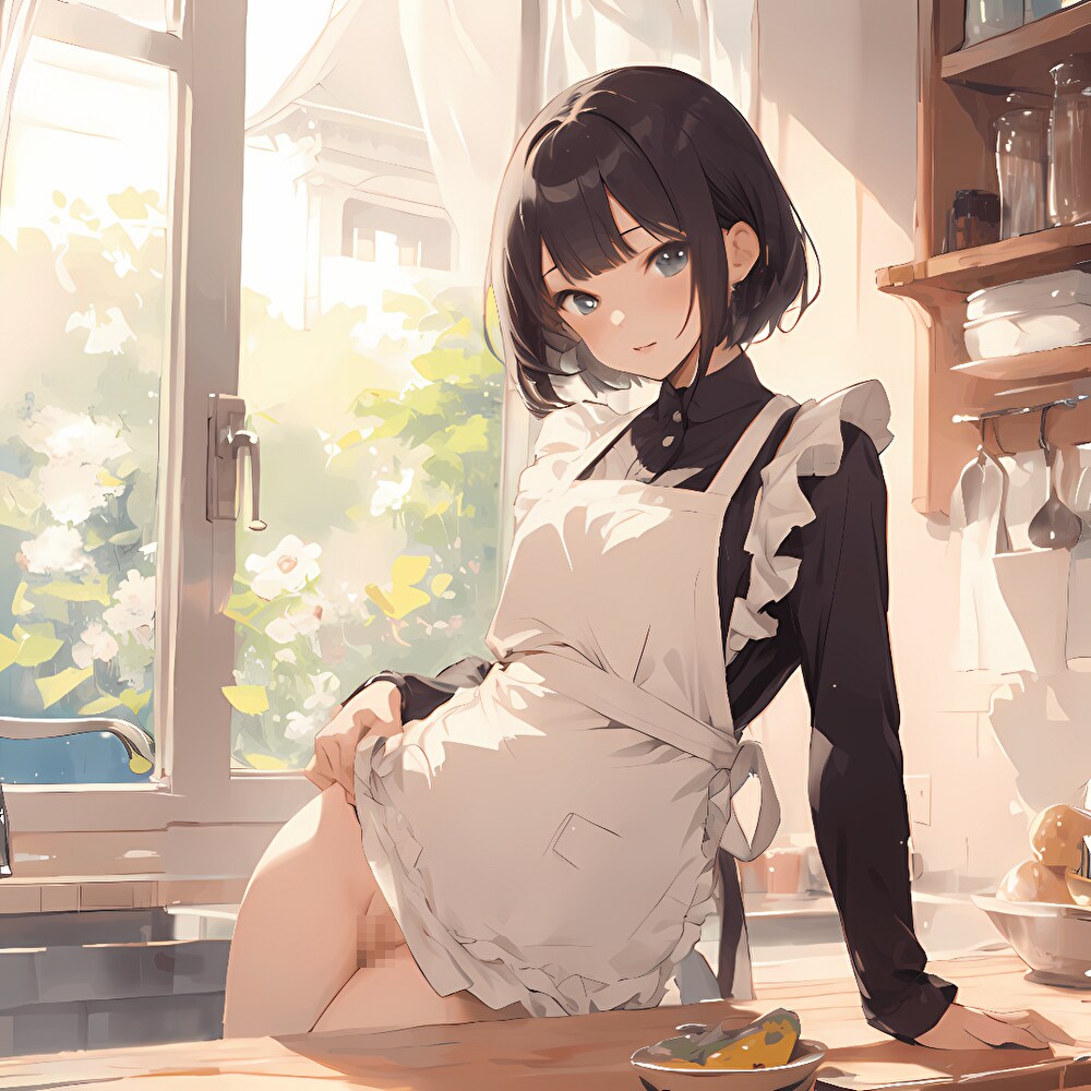 朝の台所で