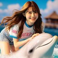 イルカに乗った少女 7枚目