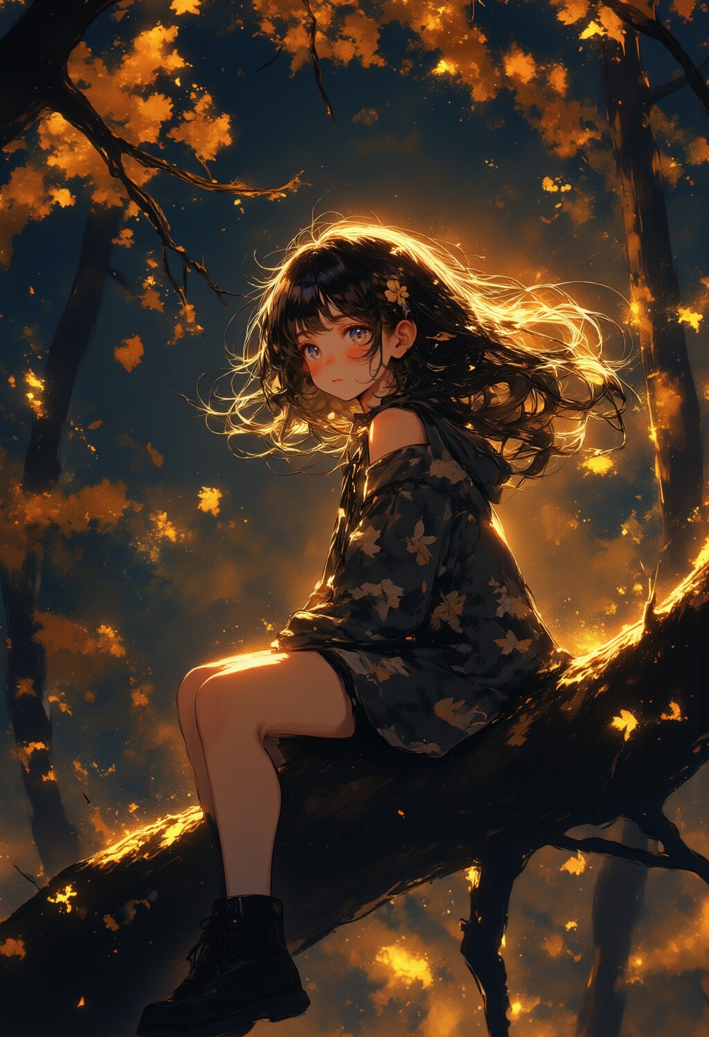 静かな森の夜に