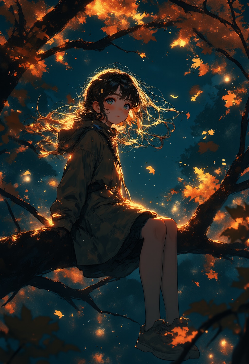 静かな森の夜に