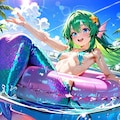 10枚）プールで遊ぶ人魚さん② 6枚目