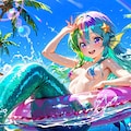 10枚）プールで遊ぶ人魚さん② 8枚目