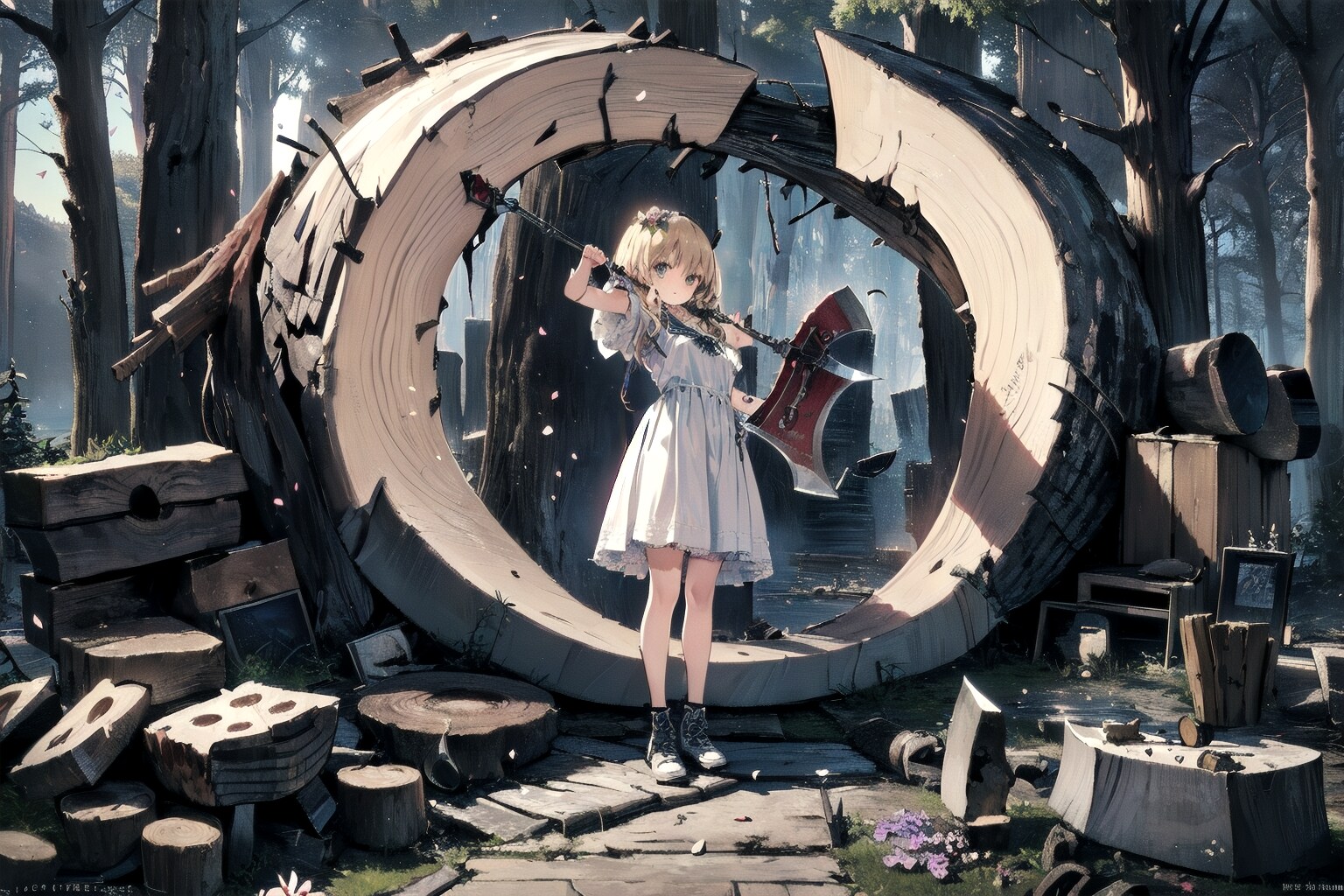 血塗られた斧，bloody axe