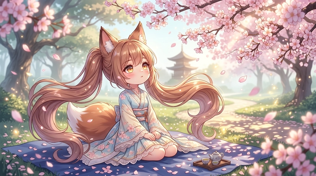 茶ツイこん。桜