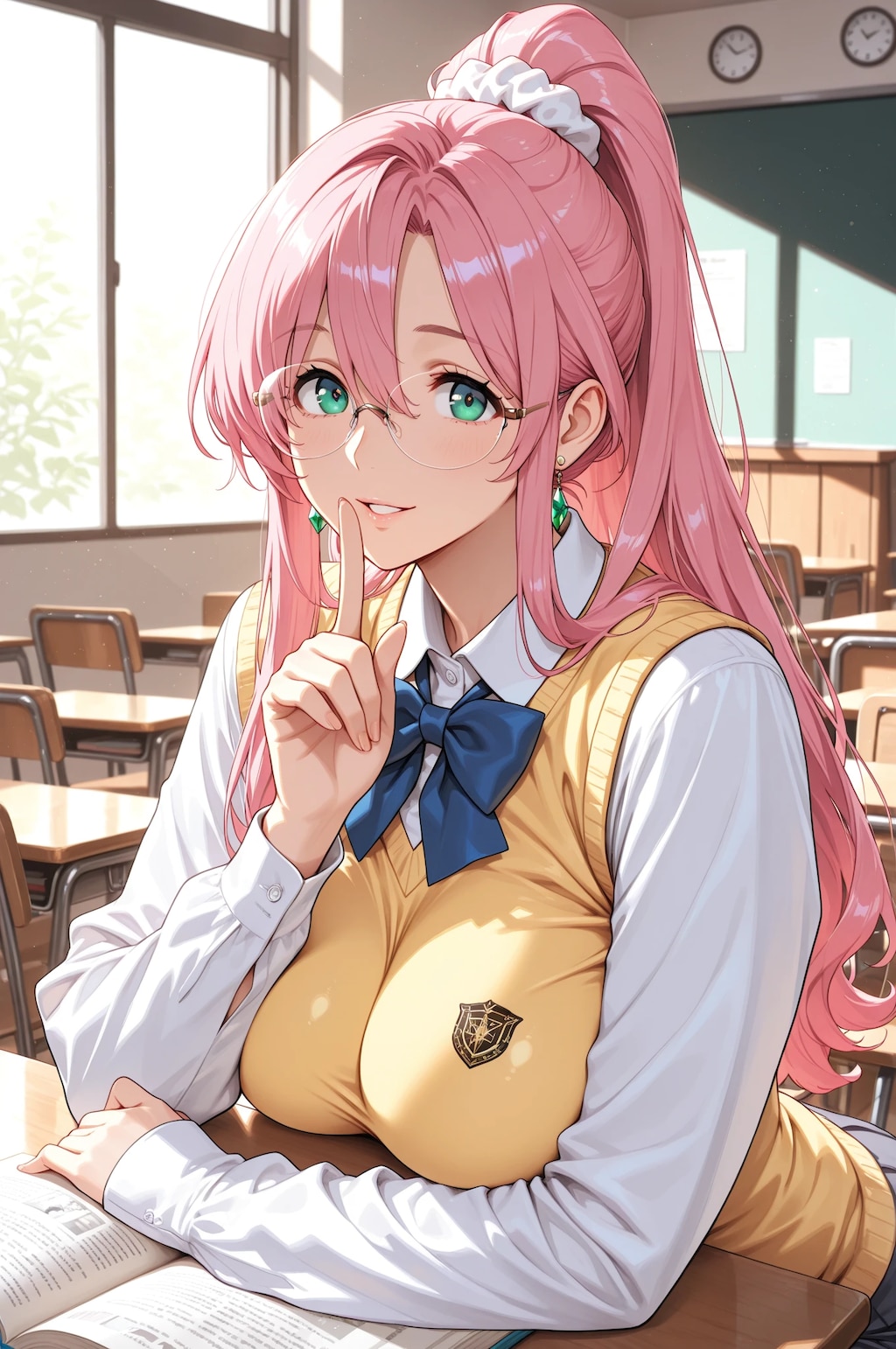 勉強する桃瀬ひかり