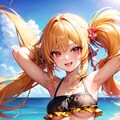生意気彼女のフリル水着 2枚目