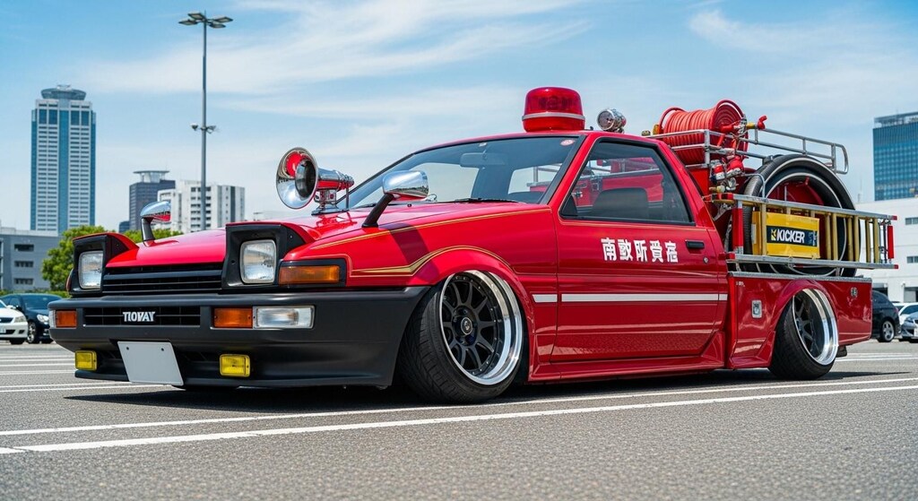 AE86消防車のドリ車