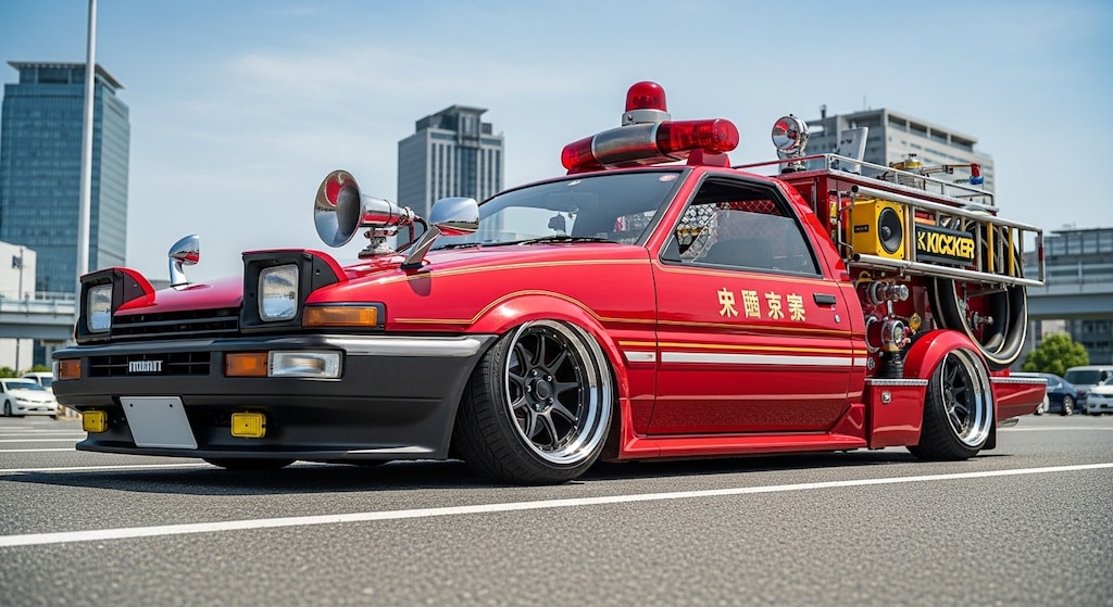 AE86消防車のドリ車