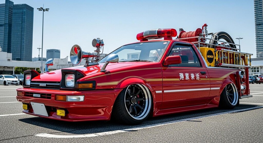 AE86消防車のドリ車
