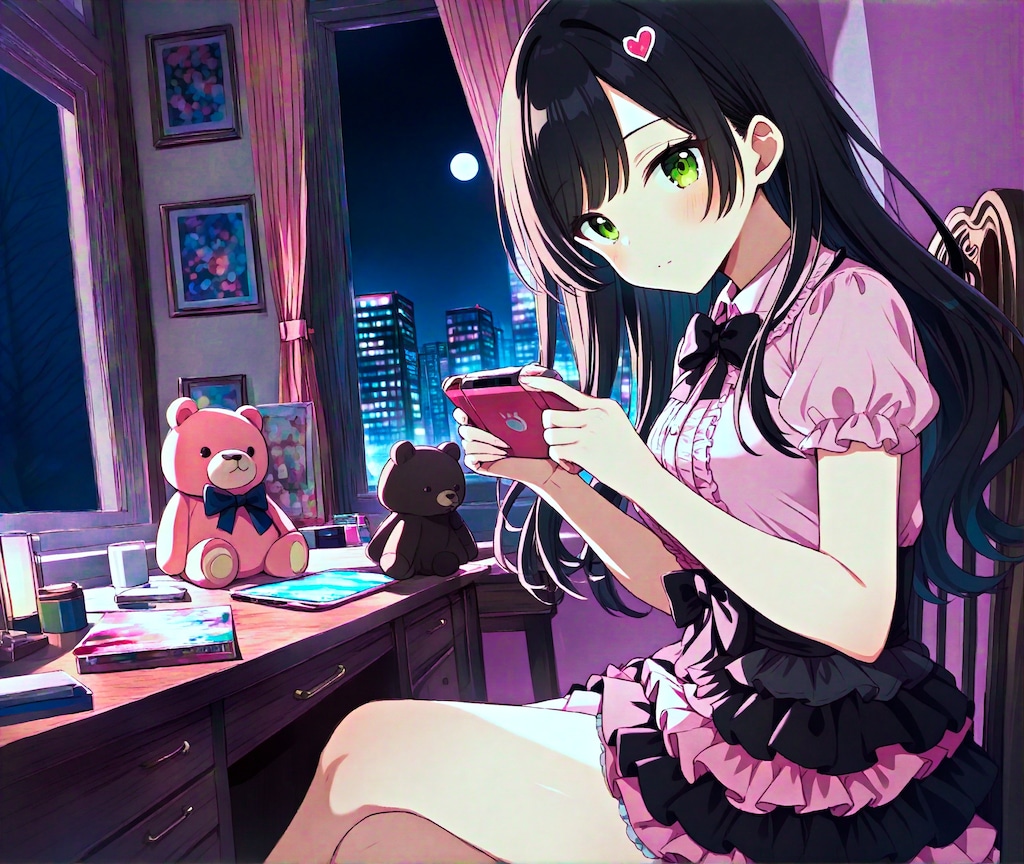 夜通しゲームに夢中