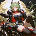 バイクに乗るキングシーザー 2枚目