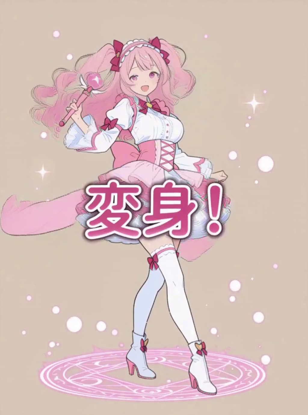 変身、魔法少女【パラパライラスト】
