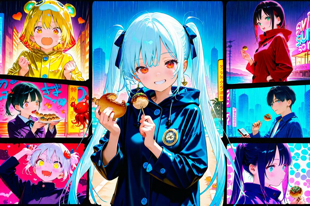 レインコートのツインテールちゃん