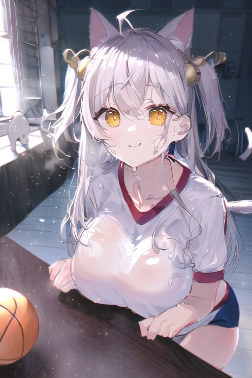 ここにバスケットボールが３つあります