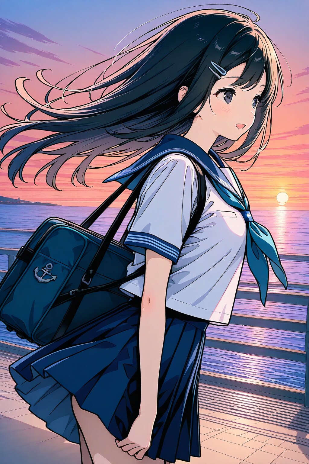 「夏も終わっちゃうね……」な三女ちゃん⛄✨ | の人気AIイラスト・グラビア