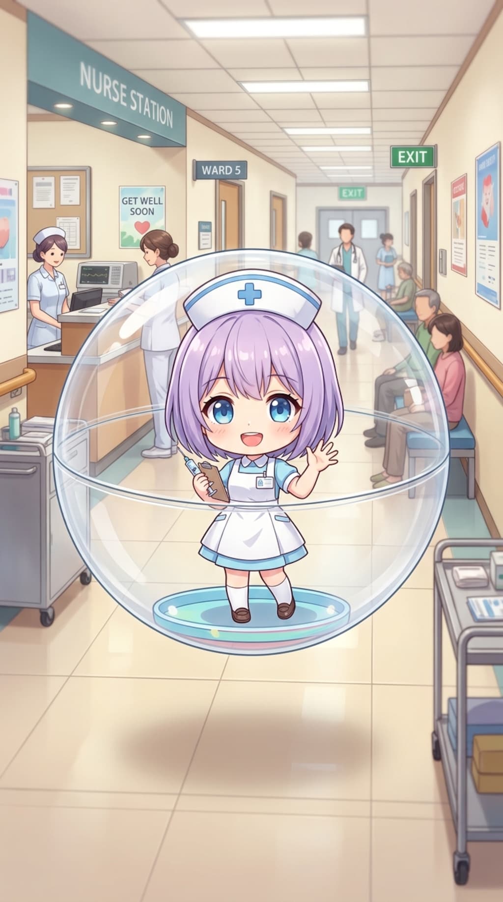 ナース服姿のBEHIMOTHちゃんをカプセルに入れたよ