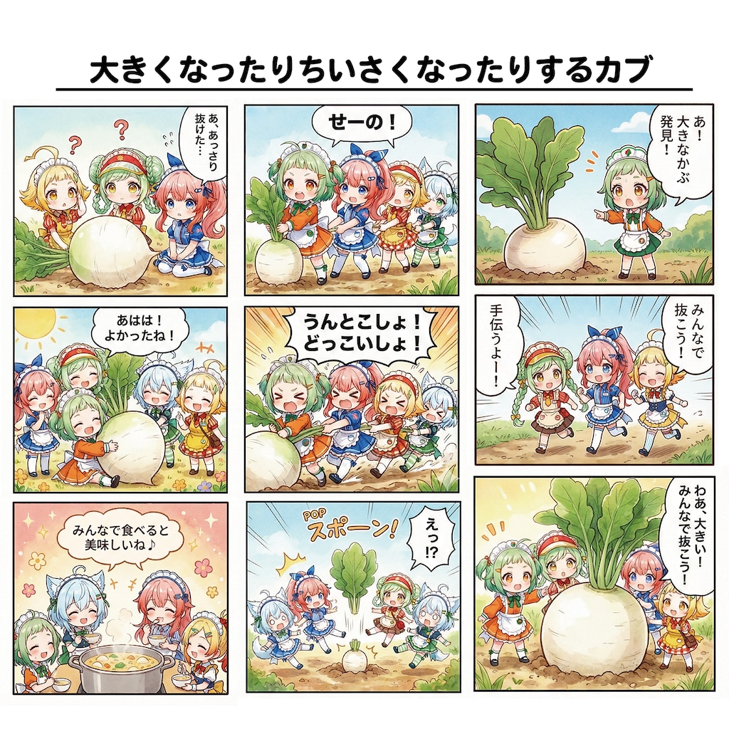 大きくなったりちいさくなったりするカブ