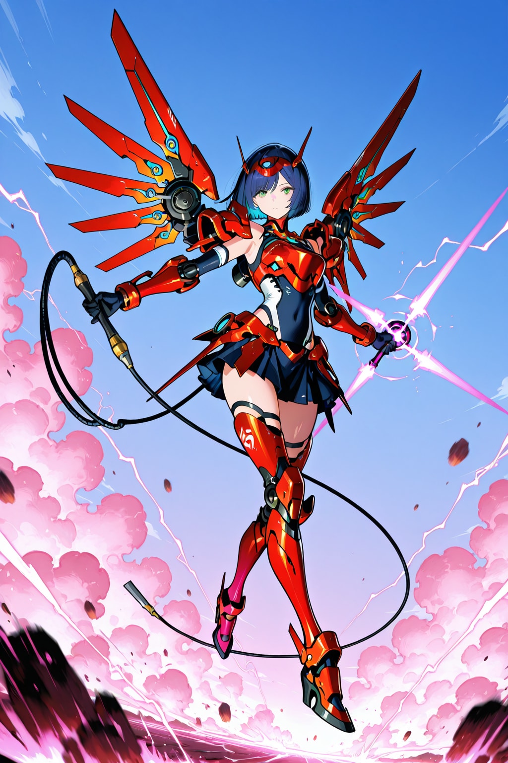 深紅のメカ娘(リメイク) | の人気AIイラスト・グラビア