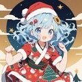 青髪ちゃんの和風クリスマス 2枚目