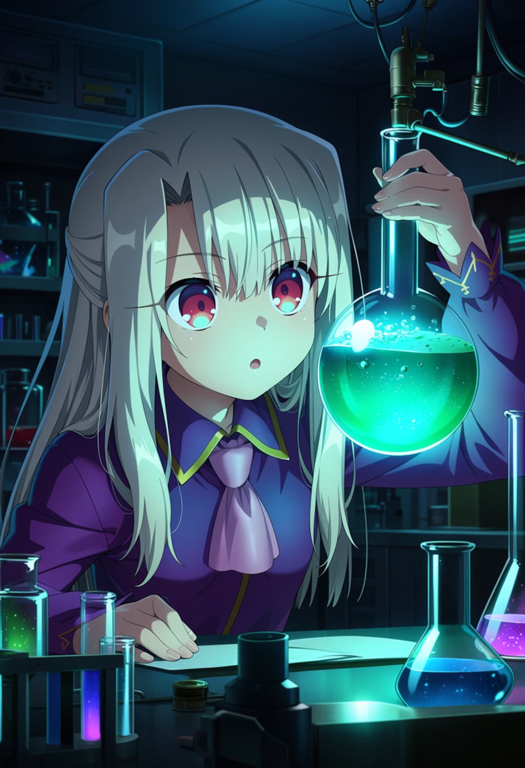 深夜の実験室