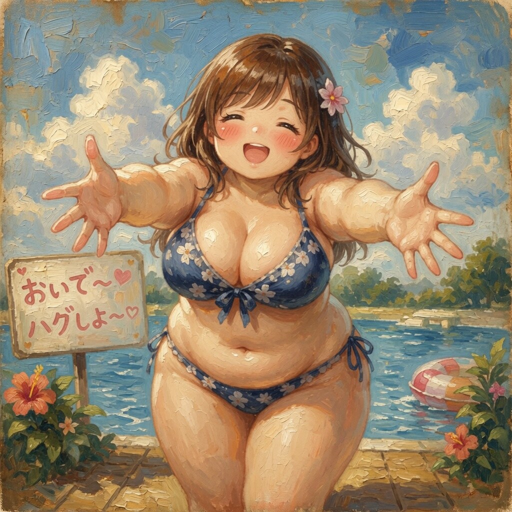 水着ハグおねえさん