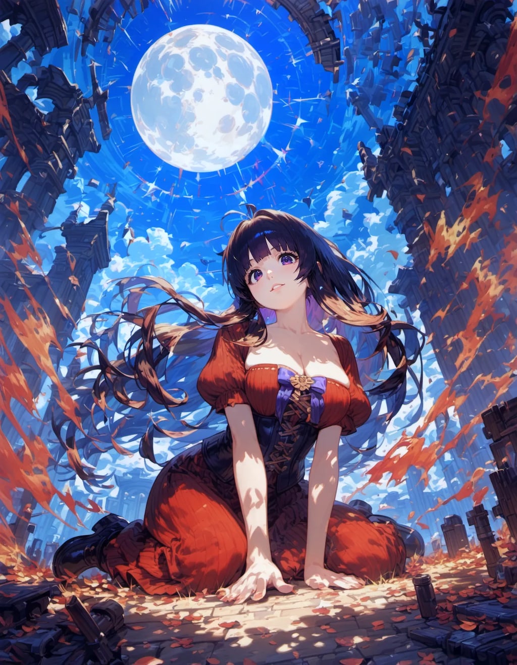 Lunar Requiem in Crimson