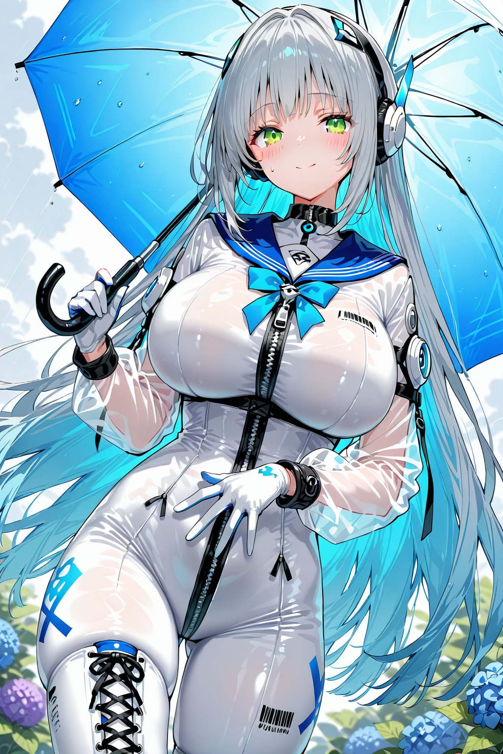 White sailor bodysuit