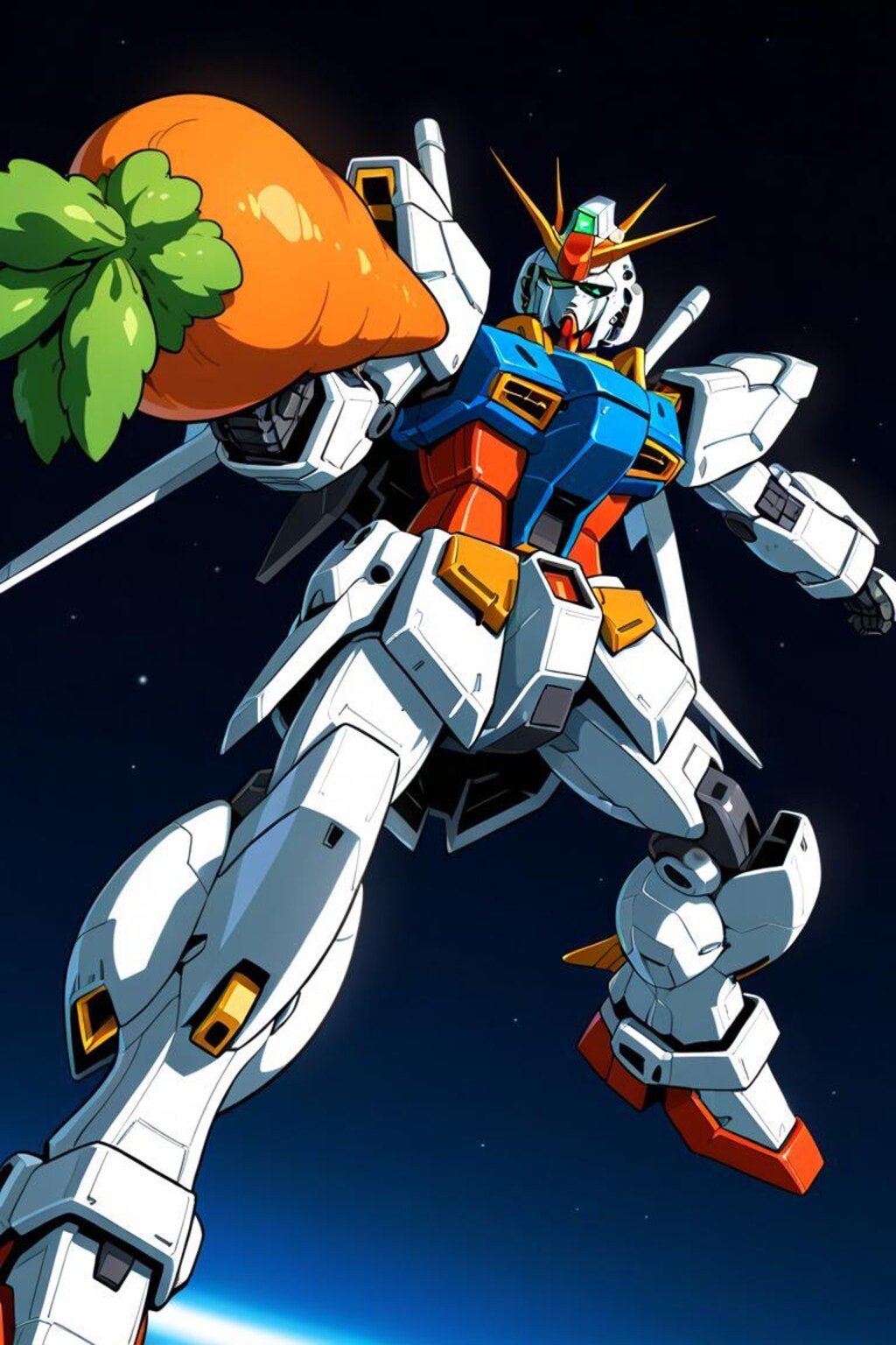 秘密兵器ニンジン装備ガンダム