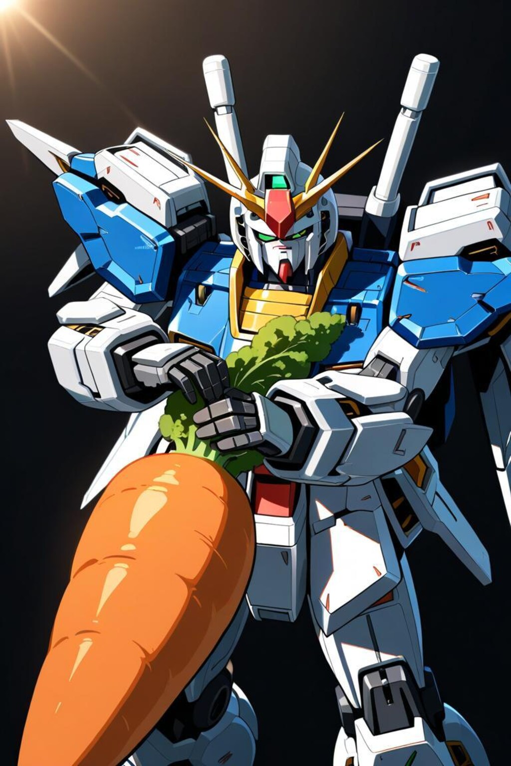 秘密兵器ニンジン装備ガンダム