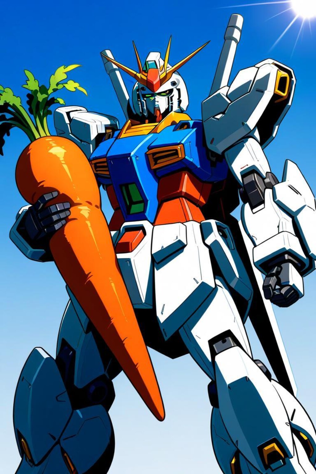秘密兵器ニンジン装備ガンダム
