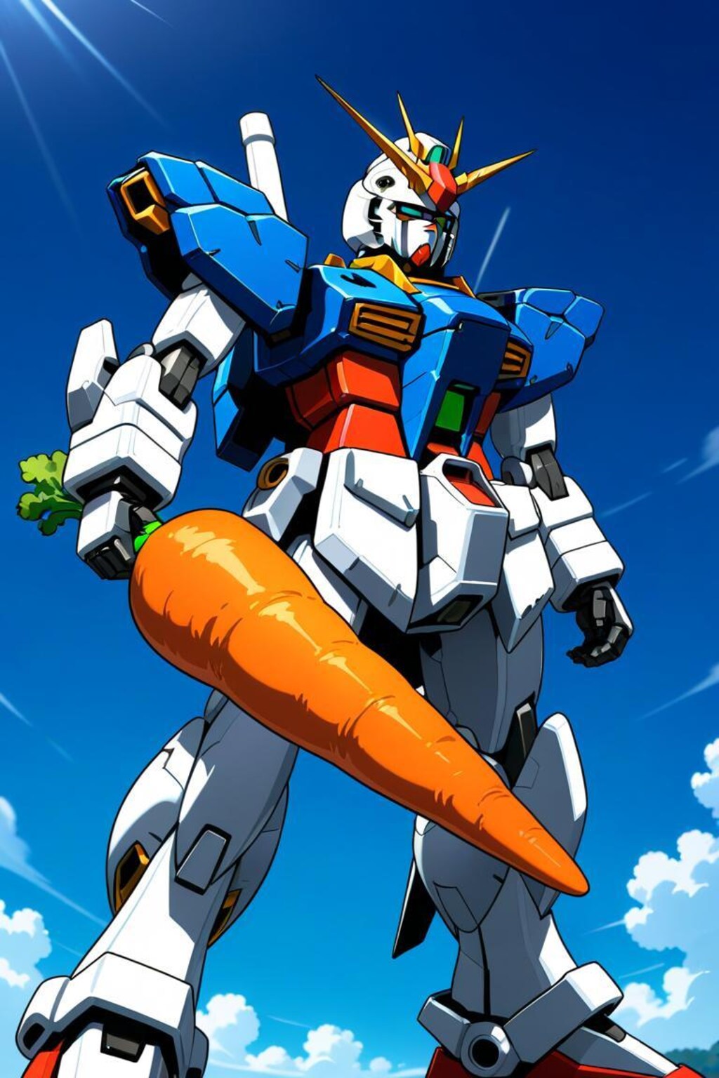 秘密兵器ニンジン装備ガンダム