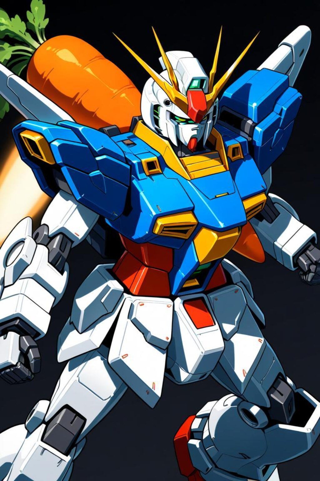 秘密兵器ニンジン装備ガンダム