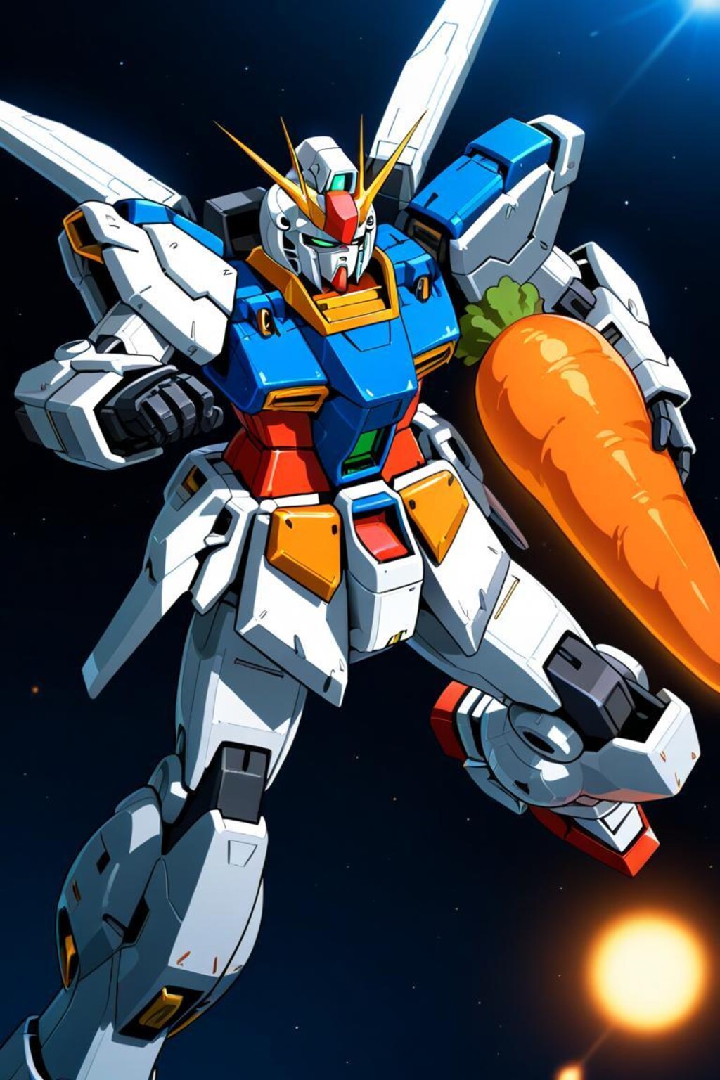 秘密兵器ニンジン装備ガンダム