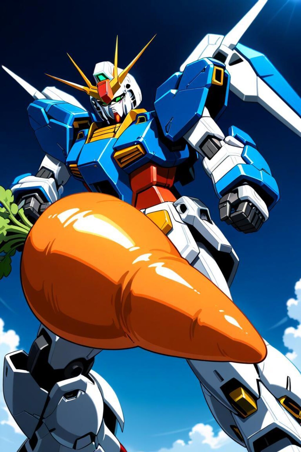 秘密兵器ニンジン装備ガンダム