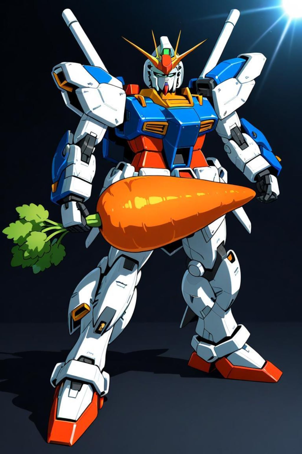 秘密兵器ニンジン装備ガンダム