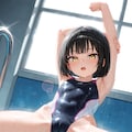 先輩……いつもそこで野獣のごとく舐めまわすように見ていますよね。もういっそのこと水泳部に入っちゃいます？　そしたら……その……もっと長く一緒に…… 6枚目