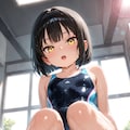 先輩……いつもそこで野獣のごとく舐めまわすように見ていますよね。もういっそのこと水泳部に入っちゃいます？　そしたら……その……もっと長く一緒に…… 3枚目