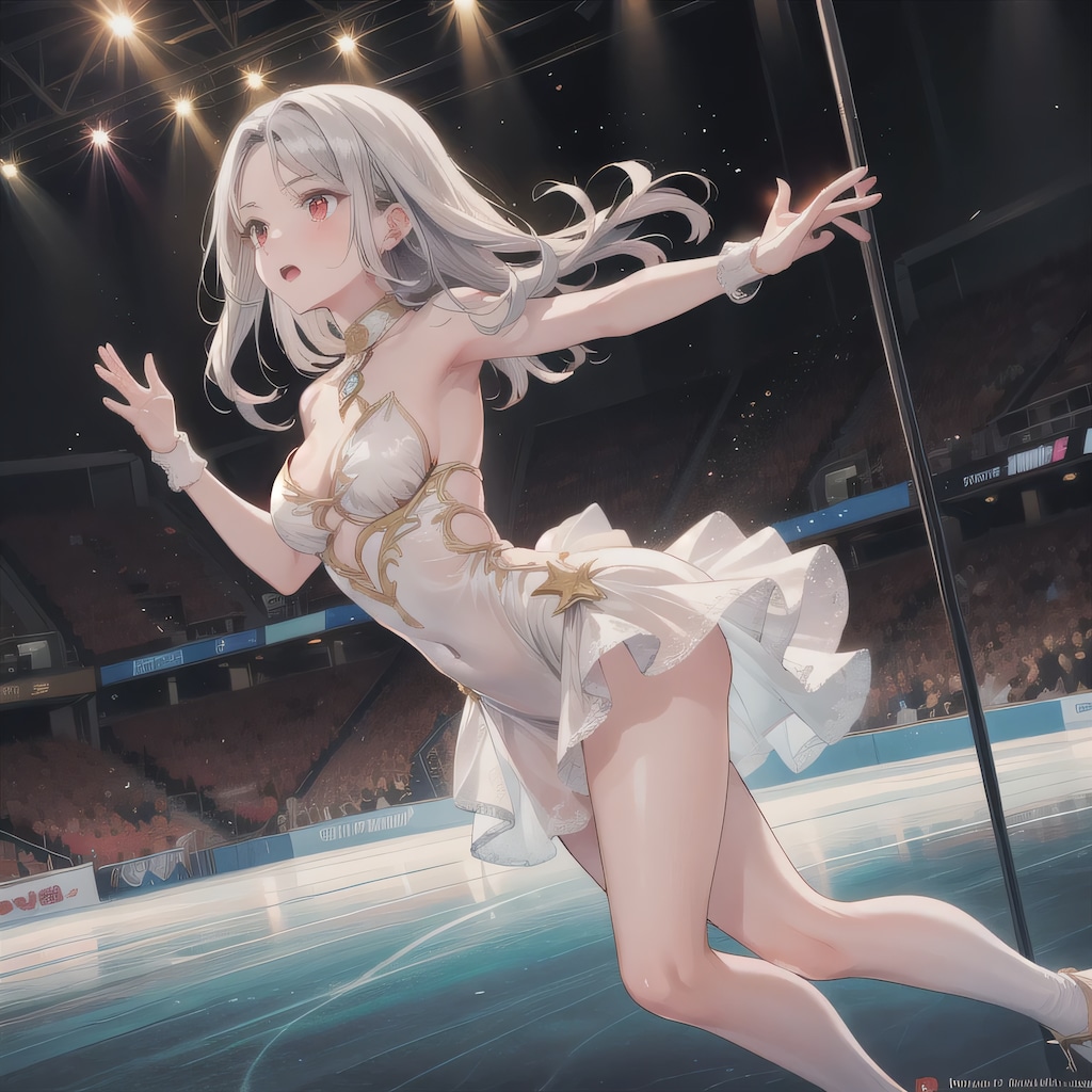 銀髪ロングでフィギュアの少女８