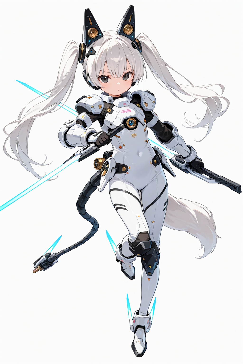 ヴァイスアイン・ツインテール装備