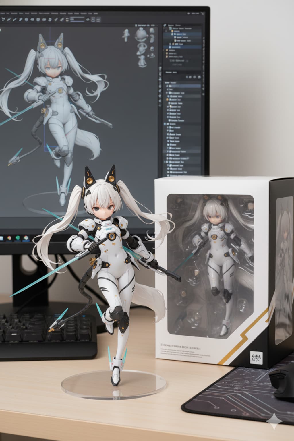 ヴァイスアイン・ツインテール装備