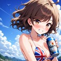 海でビールなうちの子 4枚目