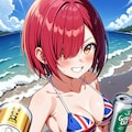 海でビールなうちの子 9枚目